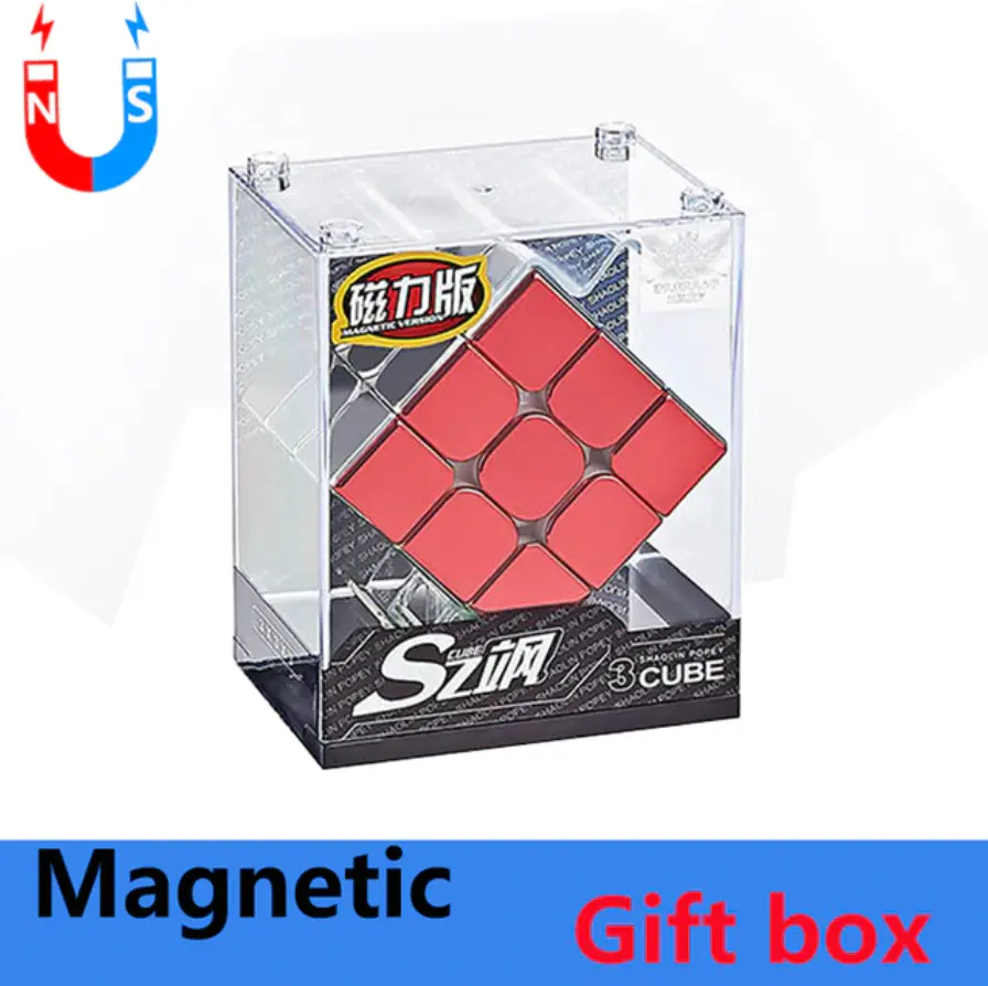 Cyclone Boys Plating 3x3x3 Magnetic Speed Magic Cube Toy Puzzle Free  Shipping