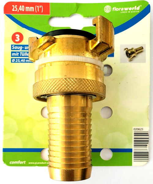 "Saug- Und Hochdruck Schnellkupplung Mit TüLle 25,40 Mm (1\") Messing 020625"-image