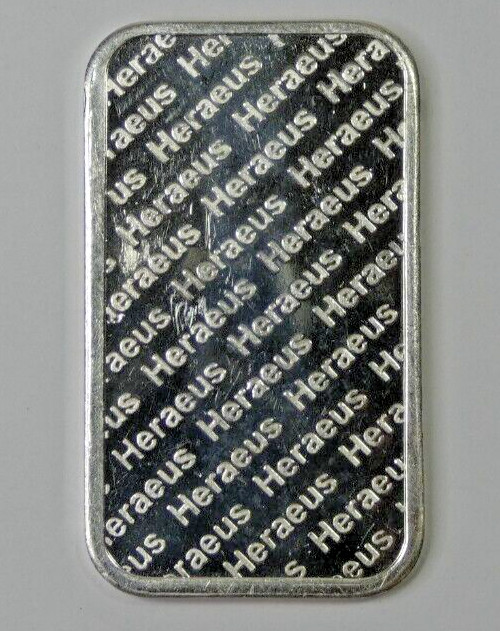 Heraeus 1 oz .999 Fine Silver Bar - Edelmetalle Hanau Swiss 1 Troy Ounce