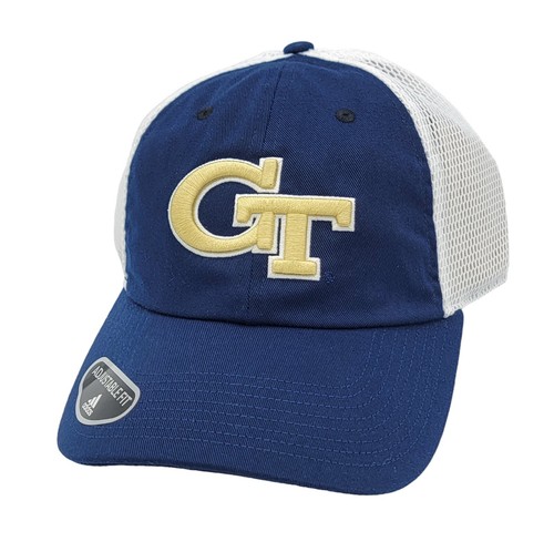 Georgia Tech gelbe Jacken Adidas lässig weiches Mesh entspannte Passform Mütze Kappe NEU Neu mit Etikett