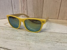 Real-Wood Bamboo Sunglasses Yellow Frames Lens  - Real tree Woodzee Woodies