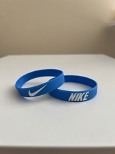 One Nike Silicone Wristband Bracelet / Dark Blue With White