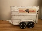 Vintage Tonka Stables White Steel Horse Trailer