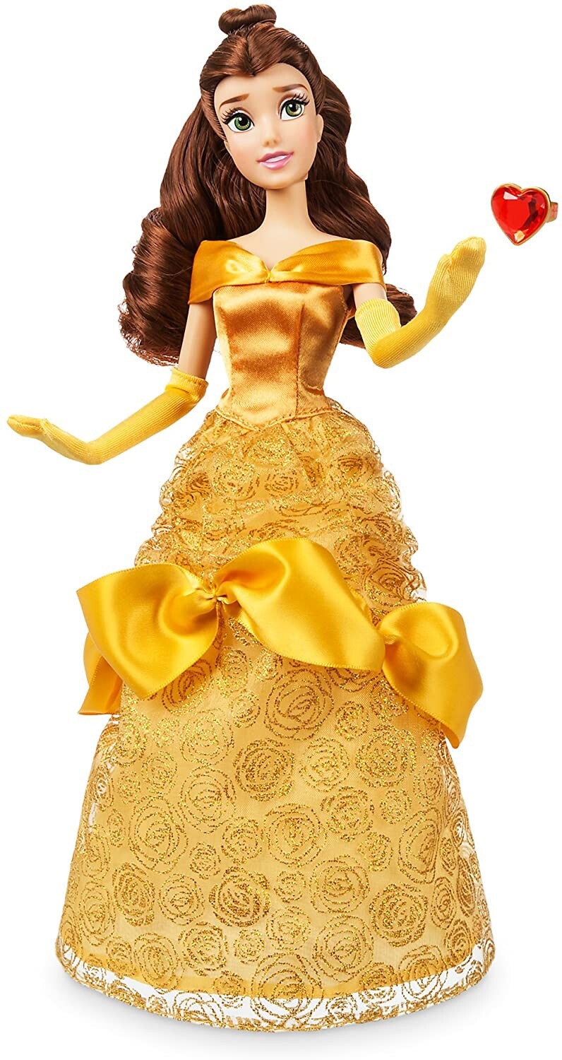 Classic Princess Bells 11.5&rdquo; Beauty & Beast Doll With Ring Figure Holiday Gift