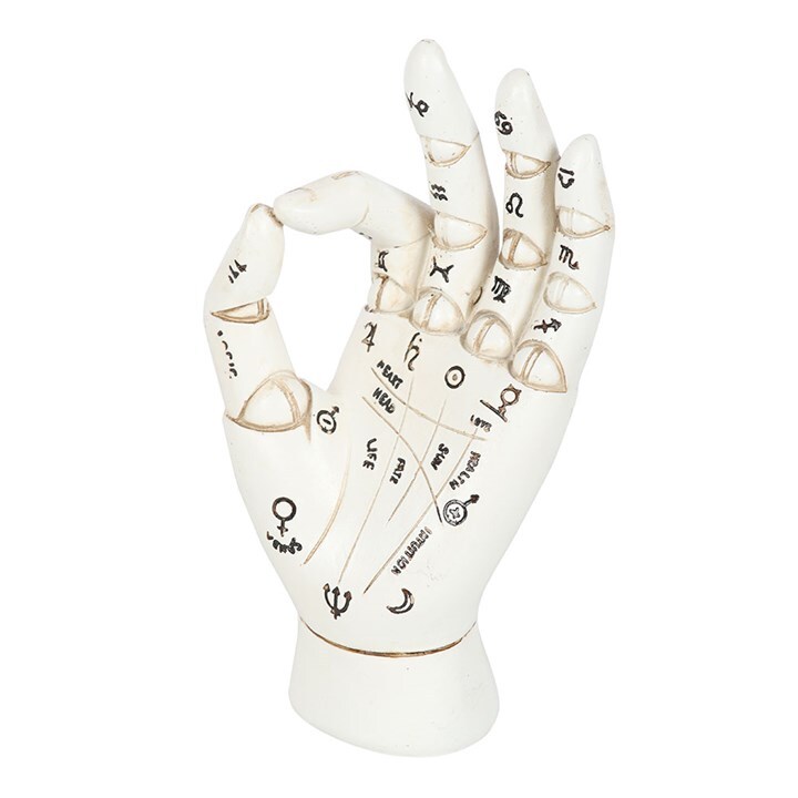 Palmistry Ceramic Hand Ring Holder Psychic Fortune Teller