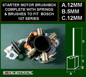 MOTORE di avviamento Spazzole BRUSHBOX Bosch Unità Di Riduzione Ingranaggio 333645 1365 57 333286