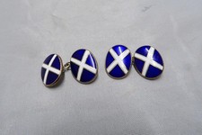 Links of London Silver Enamel Scottish Flag Cufflinks 2004