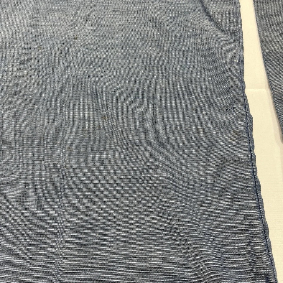 Vintage 60s JC Penny Big Mac Permanent Press Pearl Snap Blue Work Shirt - Stain - Image 2 of 4