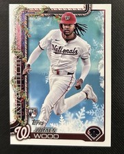 2025 Topps Holiday James Woods #H94 Washington Nationals RC Rookie Card. rookie card picture