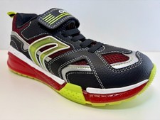 Image of GEOX Lights Bayonyc Black Red Boys Sneakers Trainers BNIB Free P&P