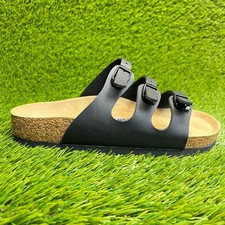 Birkenstock Florida Birko-Flor Womens Size 7 Black Beach Walking Slide Sandals