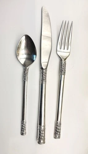 3 pc. Wallace Sterling Silver LOT Aegean Weave Vintage Flatware 156 grams