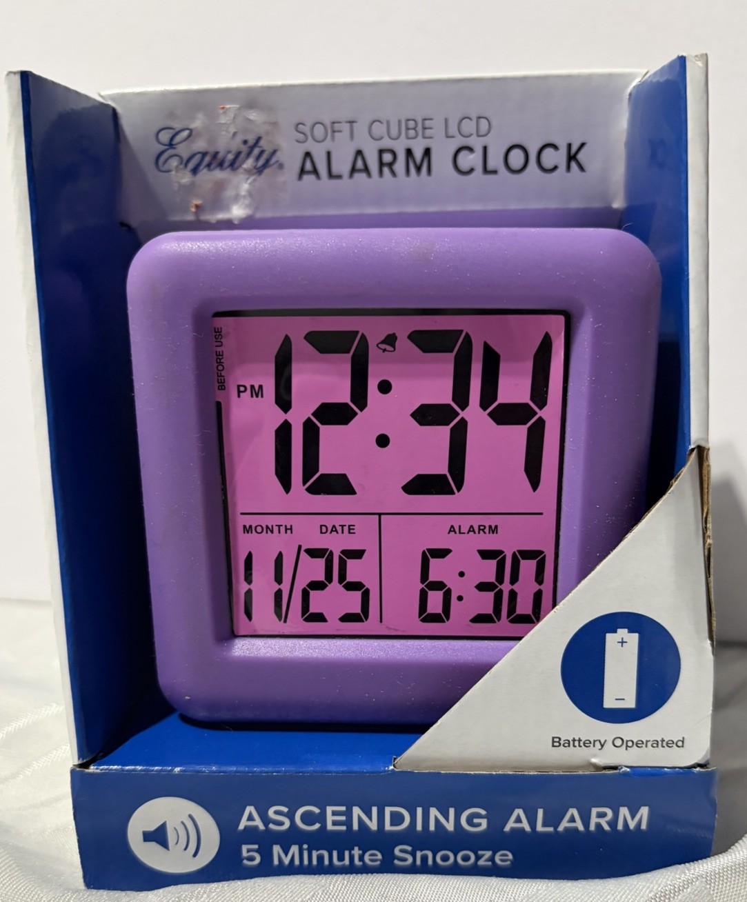 Purple Digital Silicone Ascending Alarm New