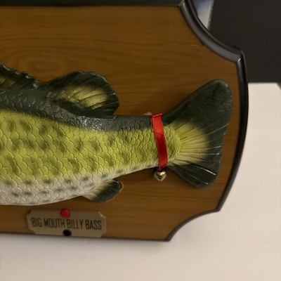 Vtg Gemmy Big Mouth Billy Bass Singing Fish Santa Hat Christmas In