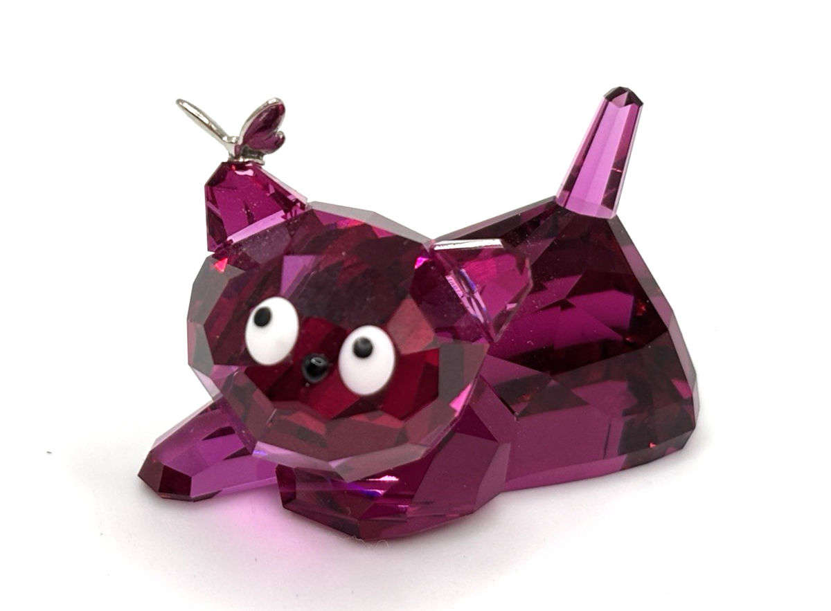 Swarovski Crystal Emily Cat Lovlots Figurine Pink Butterfly w/ COA