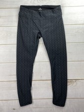 prAna Leggings Womens L Black Printed Low Rise Athleisure Workout Pants Yoga