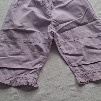 Mädchen Caprihose lila Gr. 80 Baumwolle/Polyester elastischer Bund Rüschen