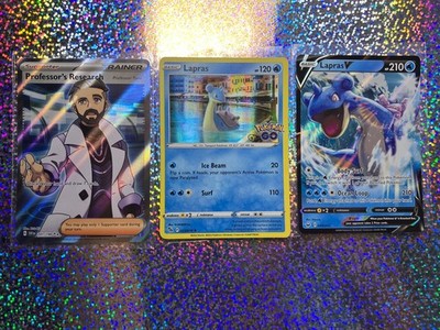 Pokemon TCG: Ultra Rare 049/202 Lapras V; Full Art 241/198 Professor's Research