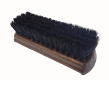 Meltonian soft bristles horsehair shoe shine brush, 6" for home use, black