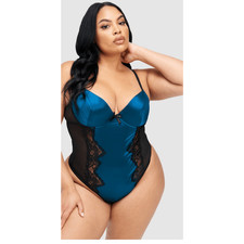 Fredericks Of Hollywood Beatrice Satin Teddy Size Small MSRP 54.50