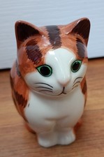Quail Pottery "Tim" Cat Ginger Stripes 4" Figurine Ornament