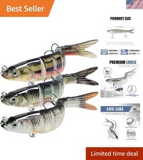 8-Segment Lifelike Swimbait Lures - Realistic Action for Freshwater & Saltwater