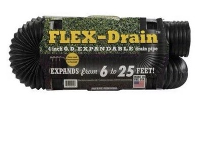 FLEX Drain 4 in. x 25 ft. Black Copolymer Solid Drain Pipe