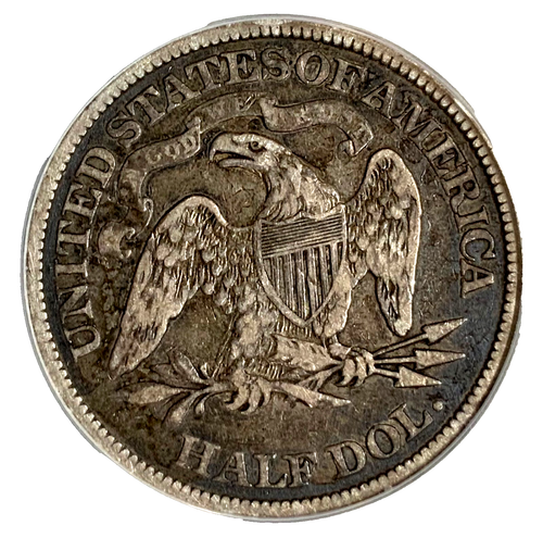 1871 50C Sitzende Freiheit Silber Half Dollar ANACS F 15 - Bild 3 von 3
