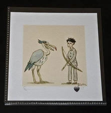 Scott C The Boy and the Heron Signed Art Print Poster /115 Studio Ghibli Totoro