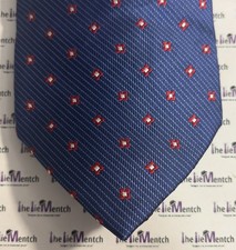 TOMMY HILFIGER Silk Navy With Floral Design Neck Tie 3.375  New-Minor Flaws 