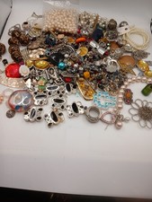 Jewelry Making Arts Crafts Gemstones Beads Metal Findings Mixed Lot Vintage