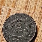 1865 US 2C Two Cent Piece Bronze BN Business Strike Philadelphia KM#94 509 — photo 5