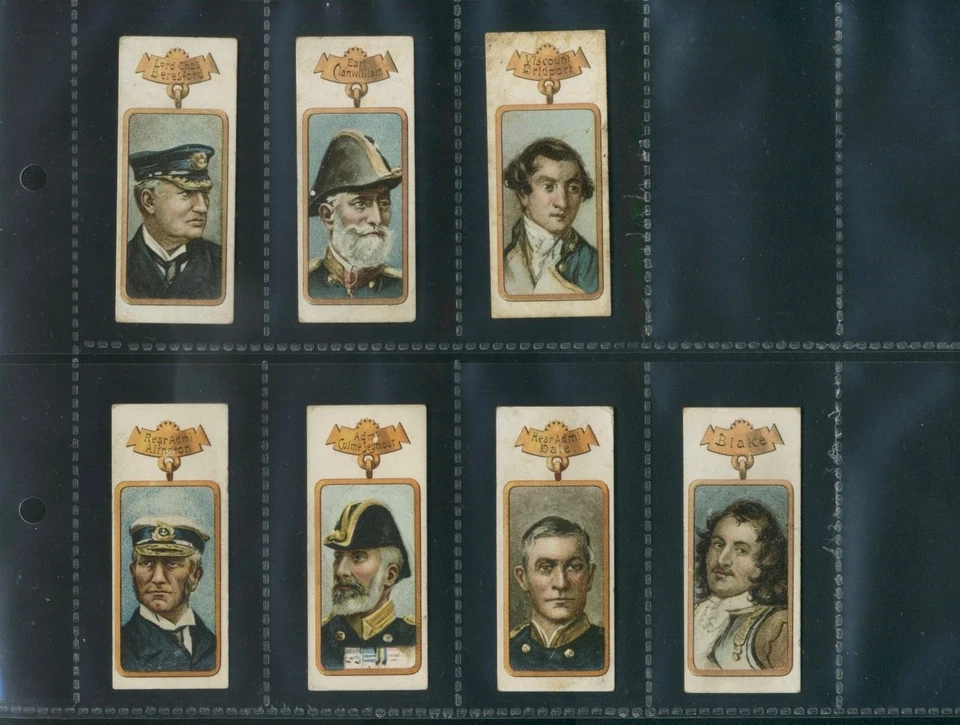 John Player ENGLANDS NAVAL HEROES x 17 diff NELSON RALEIGH COOK DRAKE etc 1897 - Image 3 of 4