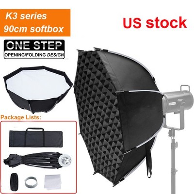Triopo K3 90cm Octagon Softbox Bowens Mount Grid for Studio flash,outdoor light