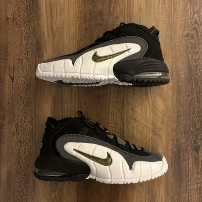 Nike Air Max Penny 2011 Black Charcoal Grey Men Size 9 Shoes 311089-004