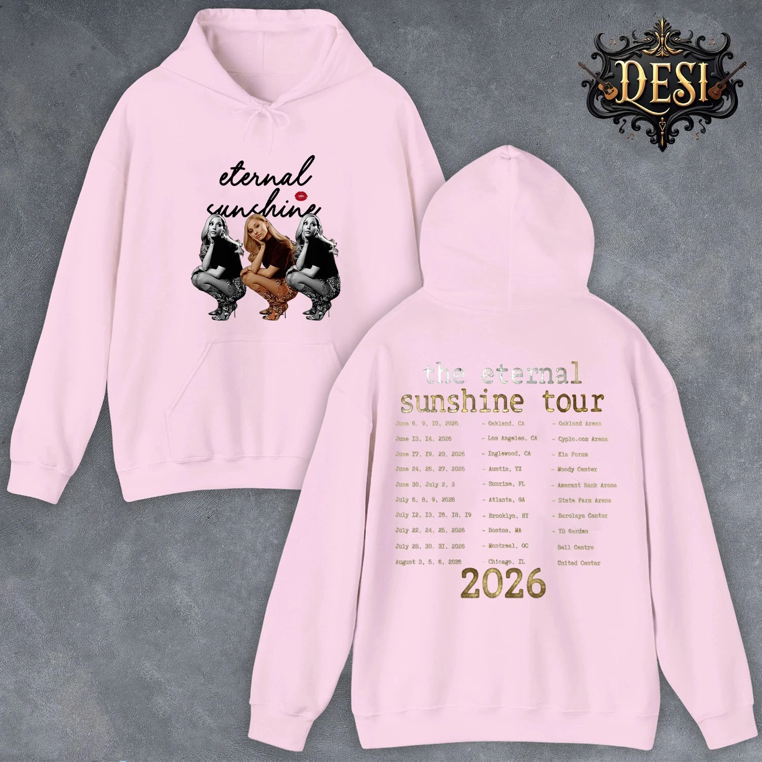 Ariana Eternal Sunshine Tour Double Sided Hoodie 2026
