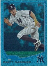 2013 Topps Brett Gardner Silver Slate Blue Sparkle Wrapper Redemption No. 413