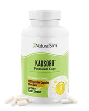 NaturalSlim Kadsorb Potassium Citrate 99 mg Capsules, 400 Vegetable Capsules