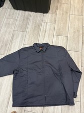 Mens XXL CINTAS Quilt Lined Full Zip Mechanic Bomber Work Boxy Jacket Gray