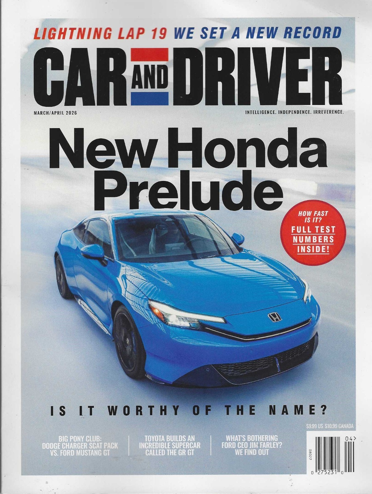 Car and Driver Magazine March / April 2026 New Honda Prelude