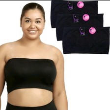 Womens Plus Size Tube Top Bra Strapless Bandeau 3XL Stretch