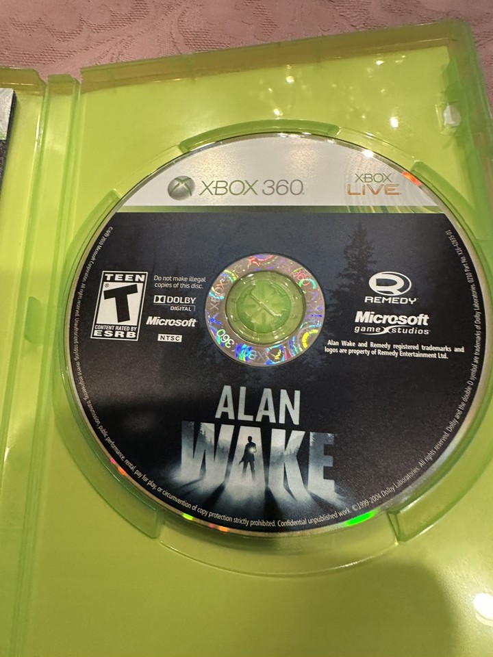 Alan Wake (Microsoft Xbox 360, 2010) eBay