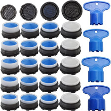 24 Pack Faucet Aerators with Keys Replacement Inserts for Kitchen Bathroom Sink