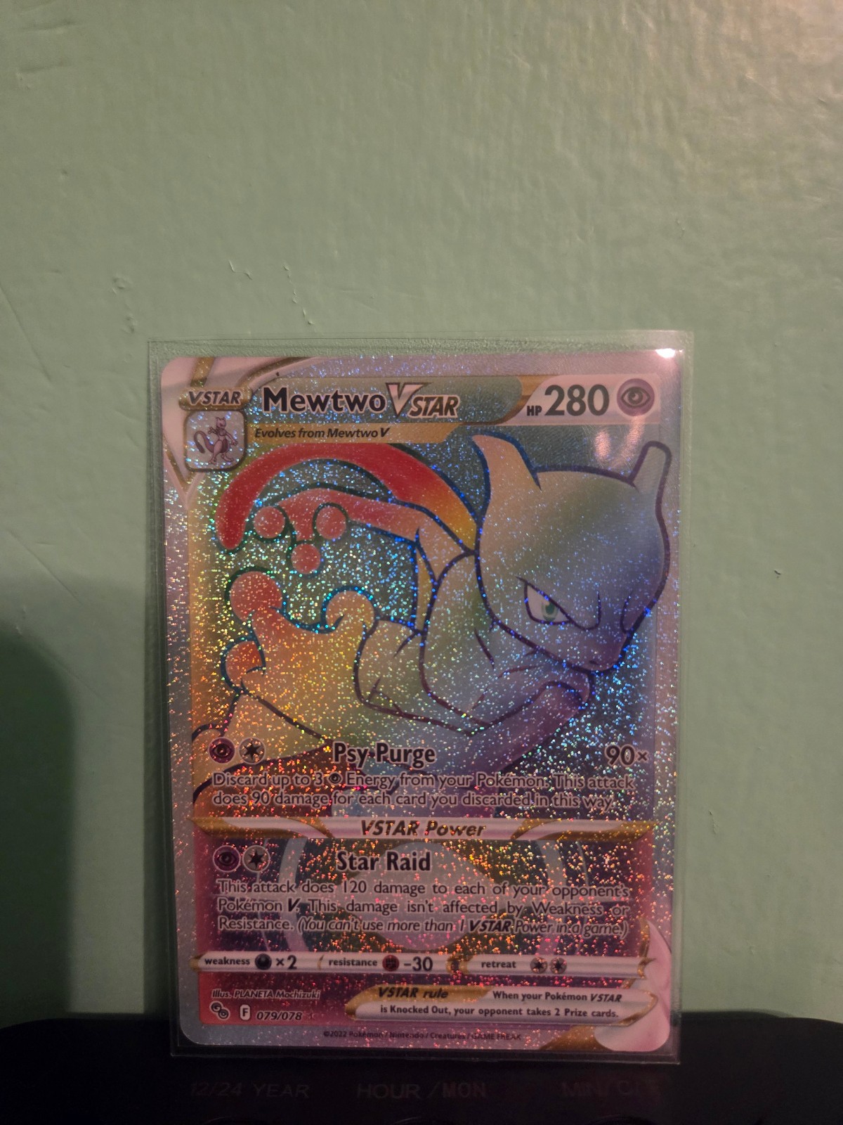 Mewtwo VSTAR (Secret) 079/078 Pokémon GO Holo - NM