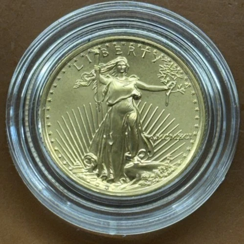 1991 American Gold Eagle $10 1/4 Oz Gem BU In Original Capsule From Set