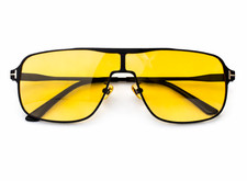 Occhiali da sole Tom Ford Zappa FT1173 nero/giallo 69-2-140 mm con custodia...