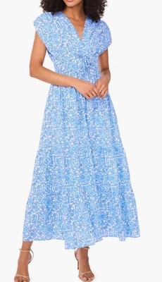 NWT CECE Cap Sleeve Bow Maxi Dress Size Large