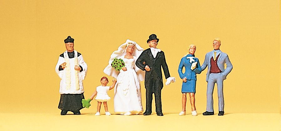 Preiser 10058 Wedding Group Scene Catholic HO Gauge Figures