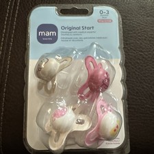 MAM Original Start Newborn Baby Pacifier 0-3 months Pack Of 4 Pink