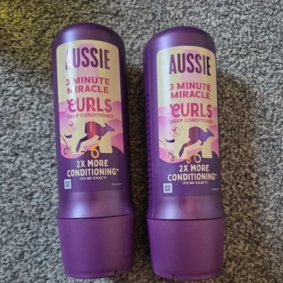 2 x Aussie 3 Minute Miracle Curls deep conditioner 250ml x2 for curly hair - Image 1 of 3